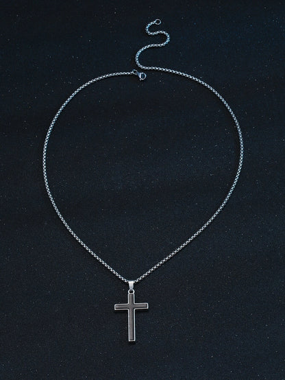Men Cross Charm Necklace