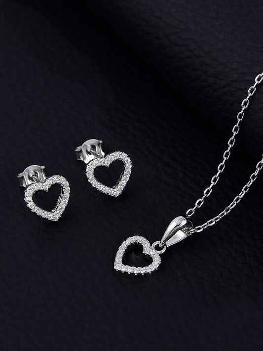 Sterling Silver Cubic Zirconia Paved Set