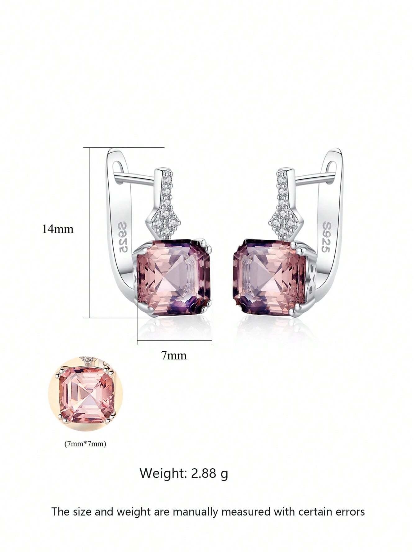 Sterling Silver Luxury Pink Zirconia Set