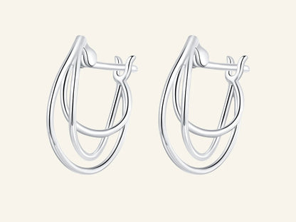 Sterling Silver French Hoop Earrings
