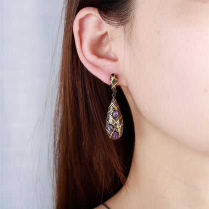 Amethyst Handmade Silver Earrings