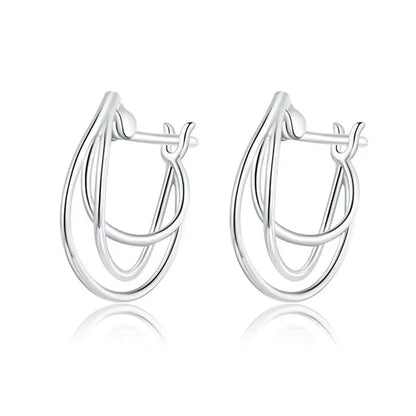 Sterling Silver French Hoop Earrings