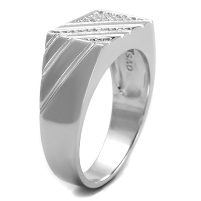 Rhodium Sterling Silver Ring
