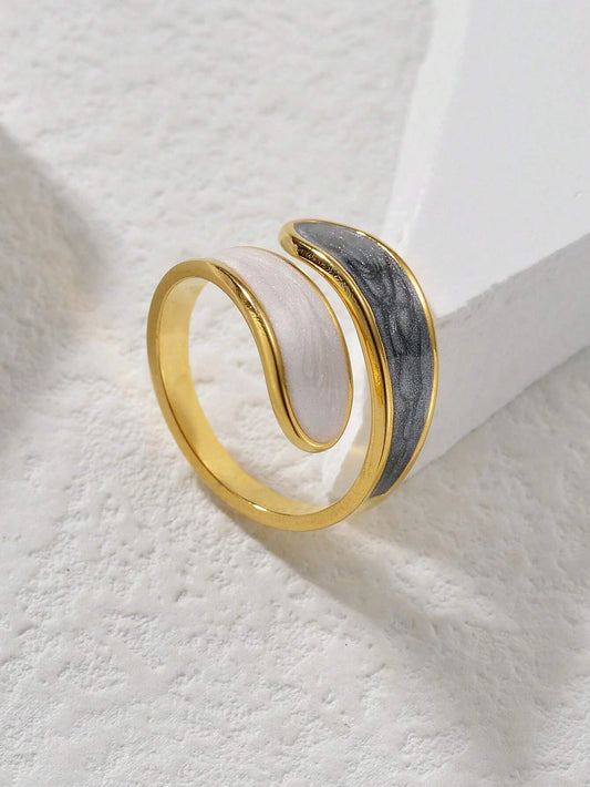 Marble Print Wrap Ring
