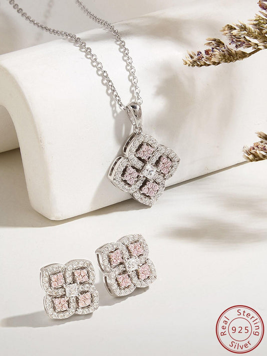 Sterling Silver Inlaid Fashionable Set