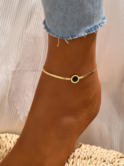 Fashionable Gold Stainless Steel Anklet