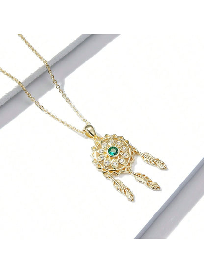 Sterling Silver Fashion Plated Gold Necklace