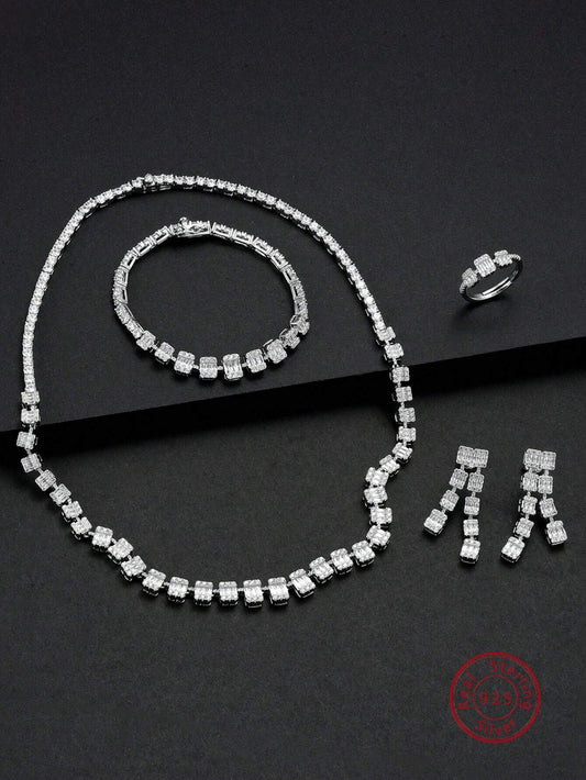 Sterling Silver Luxury Jewelry Set