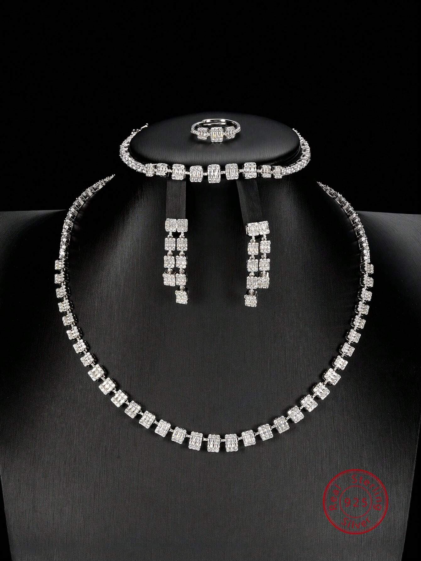 Sterling Silver Luxury Jewelry Set