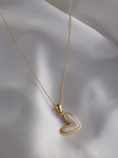 Simple Stainless Steel Heart Shape Necklace