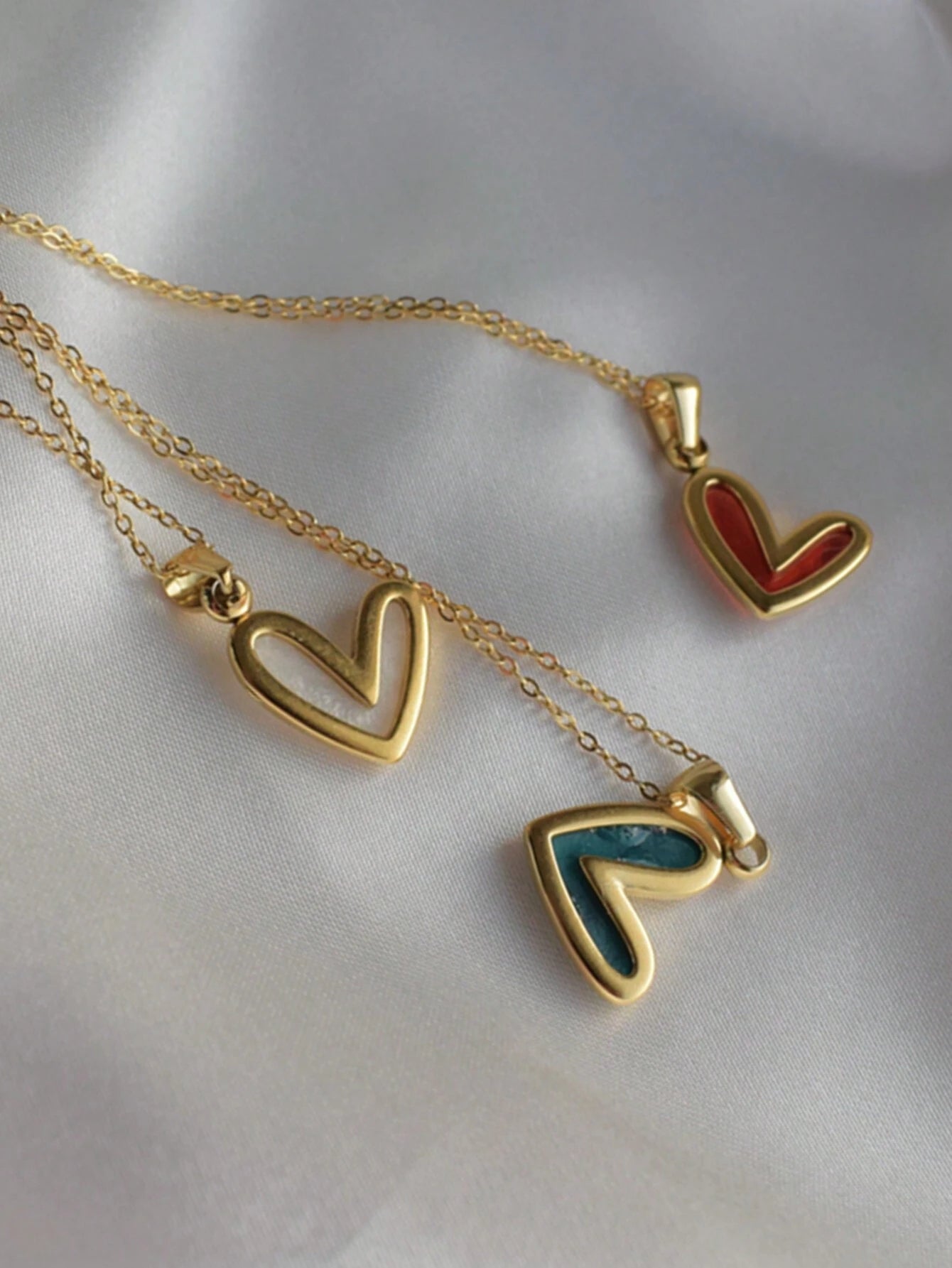 Simple Stainless Steel Heart Shape Necklace