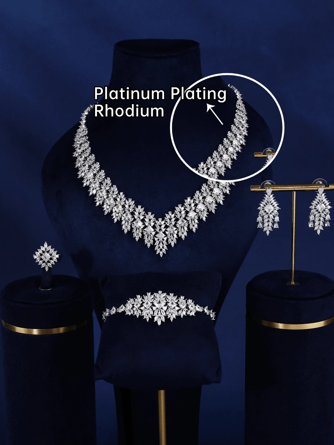 Platinum Electroplated Fashionable Set