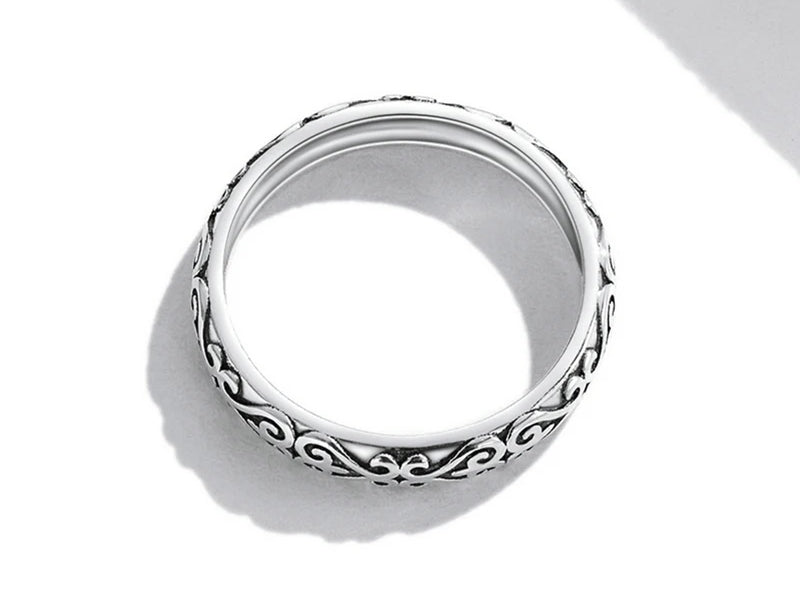 Sterling Silver Embossed Pattern Rings