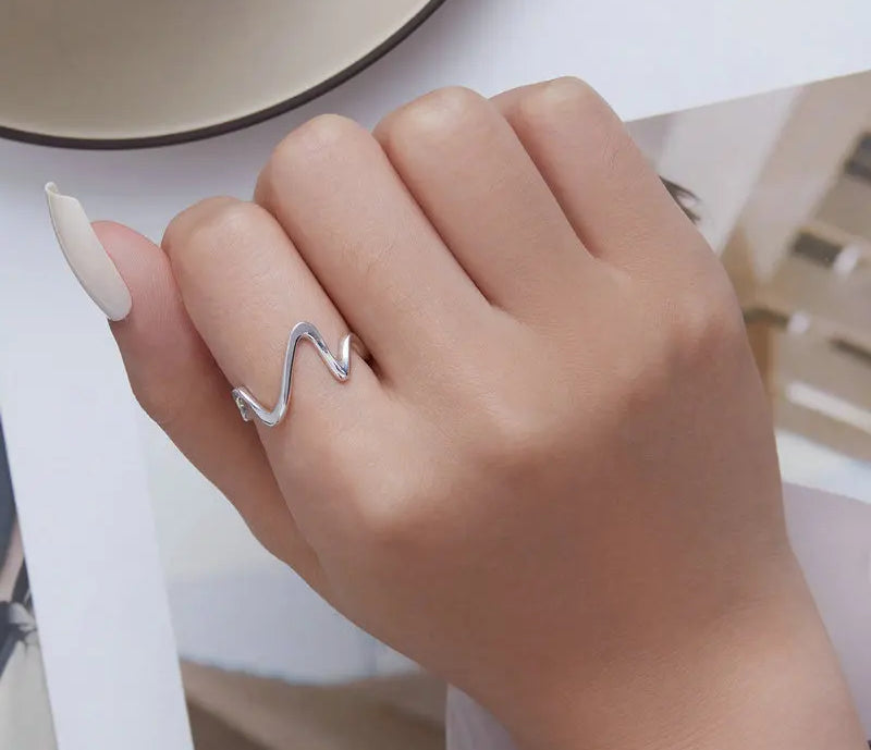 Sterling Silver Minimalism Simple Ring