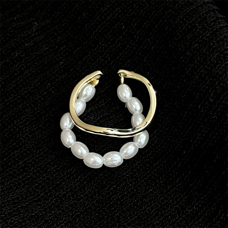 Pearl Double Layer Ring