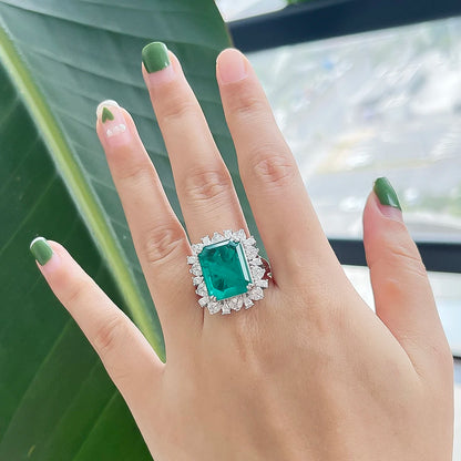 Synthetic Emerald Ring