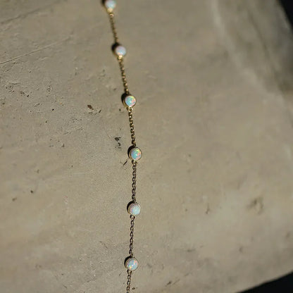 Opal 18K Gold Chain Bracelet
