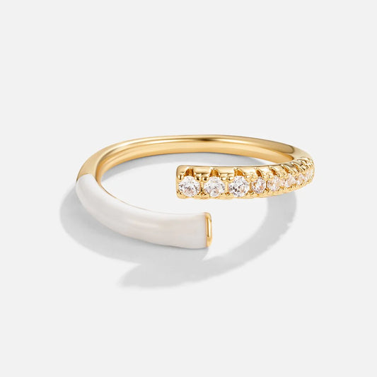 Gold & White Wrap Ring