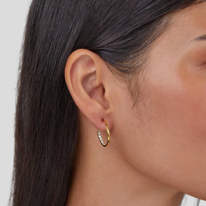 Hidden Treasure Crystal Hoop Earrings