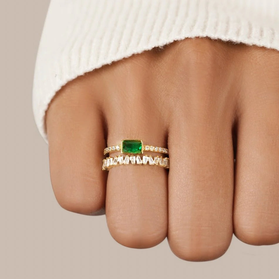 Green Crystal Ring