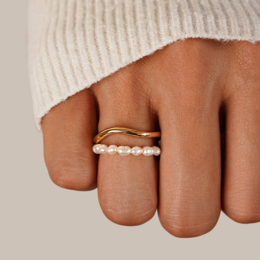 Pearl Double Layer Ring