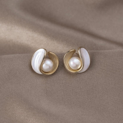 Pearl Wave Earrings